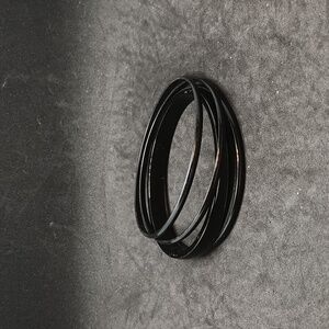 Set of 4 black bangle bracelets